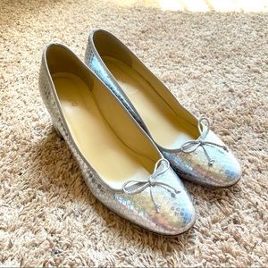 J. Crew metallic ballet pump